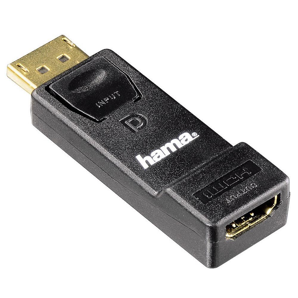 Hama DisplayPort Adapter DP zu HDMI UHD St./Bu. schwarz