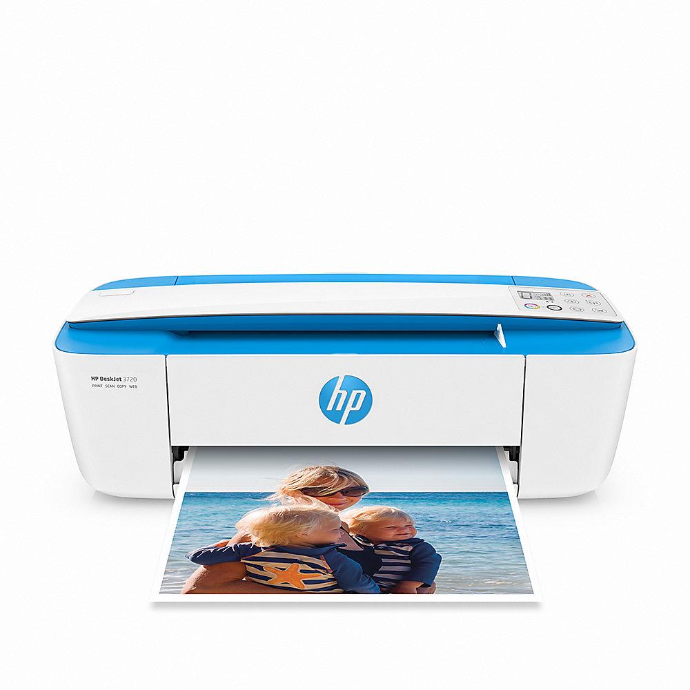 HP DeskJet 3720 blau Tintenstrahl-Multifunktionsdrucker Scanner Kopierer WLAN