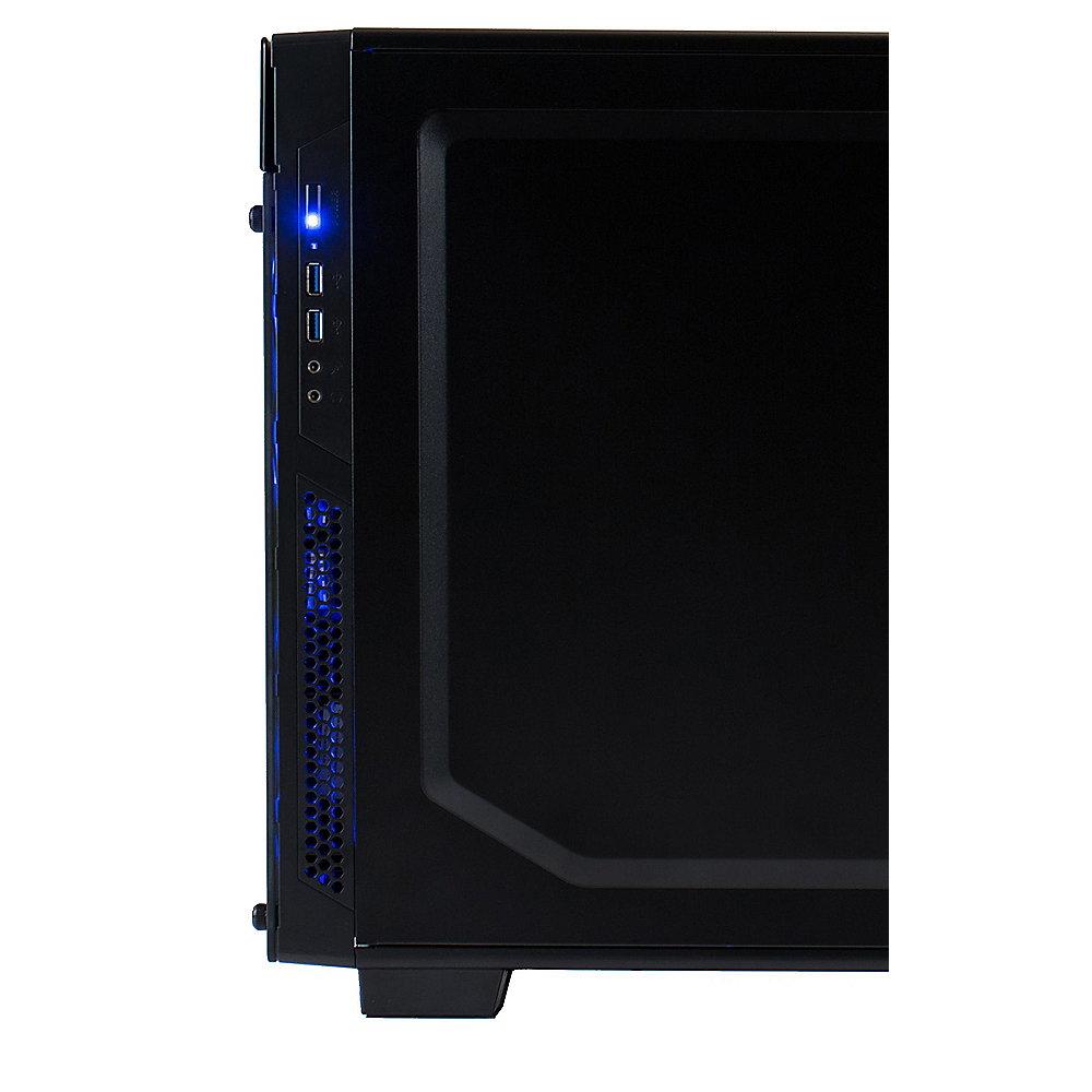 Hyrican Striker PC blue 5865 i3-8100 8GB 1TB 120GB SSD GTX 1050Ti W10