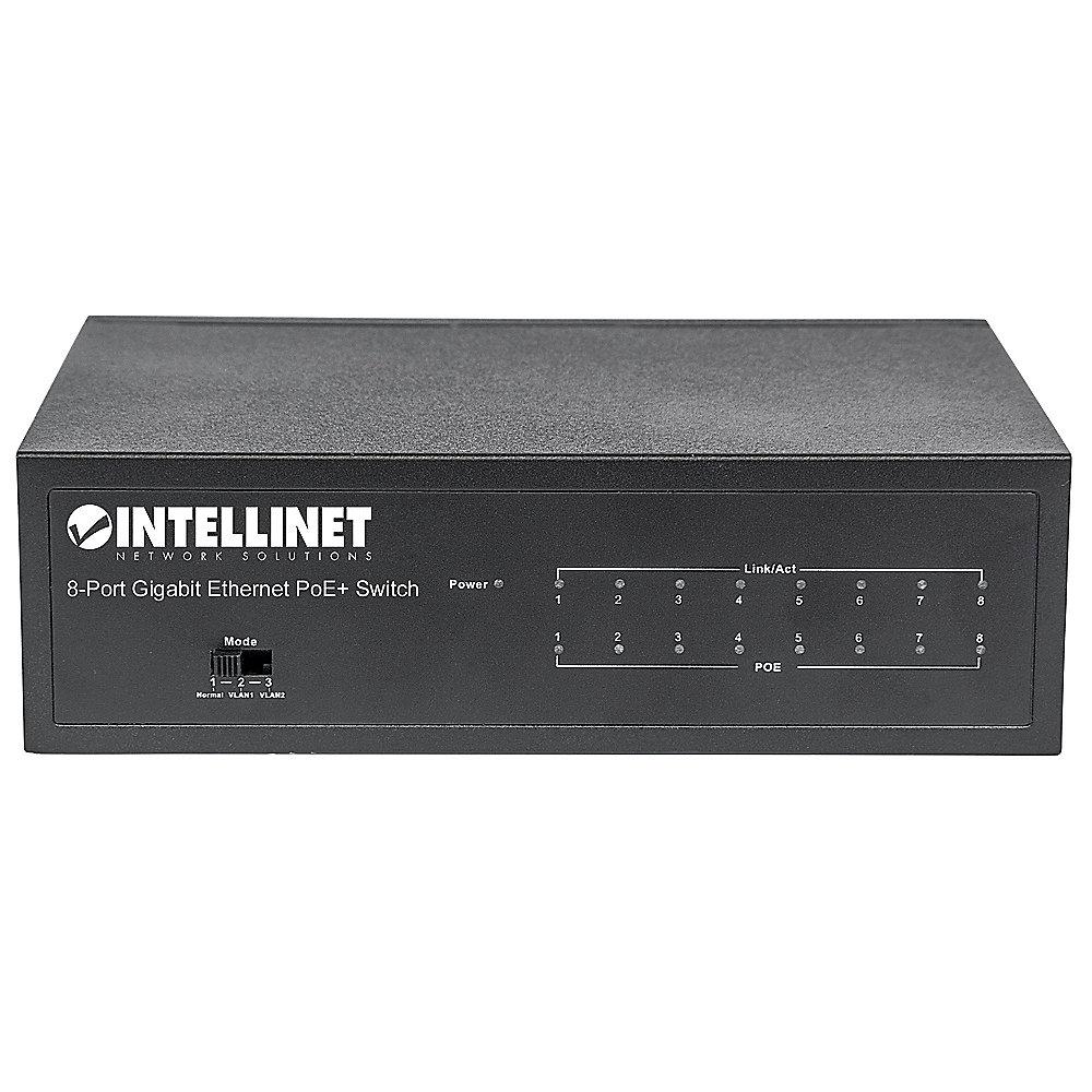 Intellinet 8-Port PoE  Gigabit Switch mit PoE Passthrough 60W