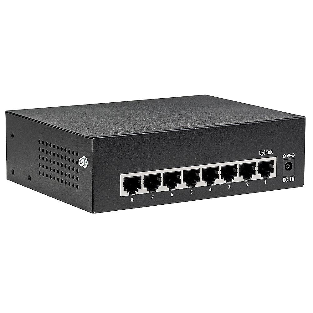 Intellinet 8-Port PoE  Gigabit Switch mit PoE Passthrough 60W