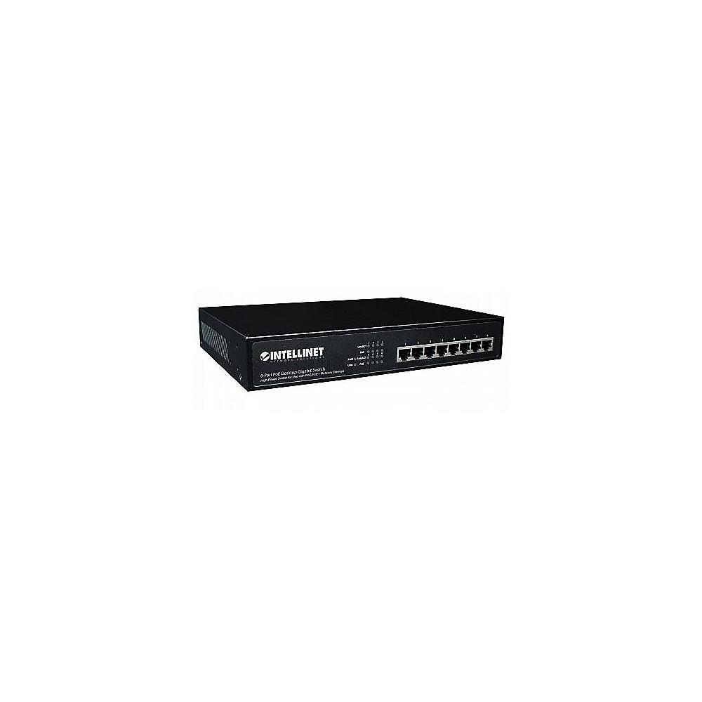 Intellinet 8-Port PoE  Web Managed Desktop Switch davon 8x PoE  max. 140W, Intellinet, 8-Port, PoE, Web, Managed, Desktop, Switch, davon, 8x, PoE, max., 140W