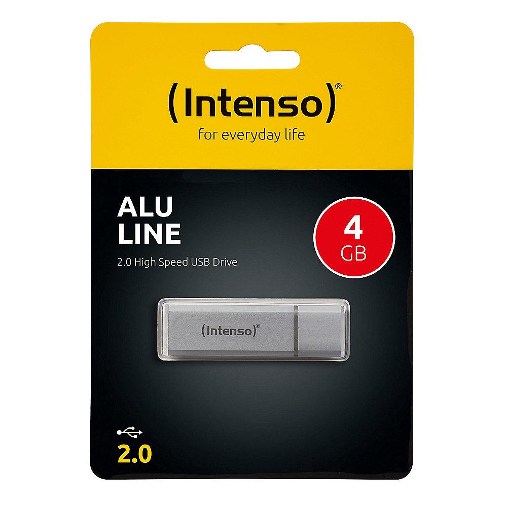 Intenso 4GB Alu Line USB 2.0 Stick silber Aluminium, Intenso, 4GB, Alu, Line, USB, 2.0, Stick, silber, Aluminium