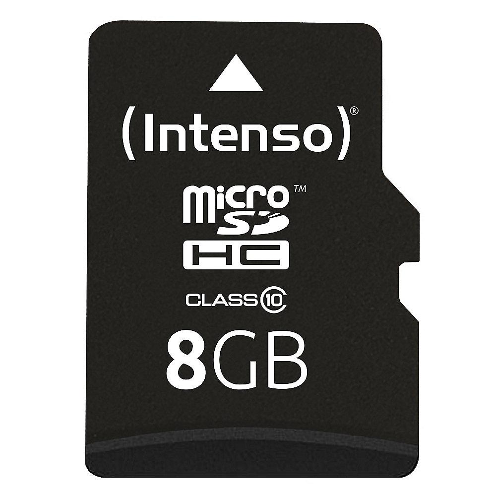 Intenso 8 GB microSDHC Speicherkarte (40 MB/s, Class 10), Intenso, 8, GB, microSDHC, Speicherkarte, 40, MB/s, Class, 10,