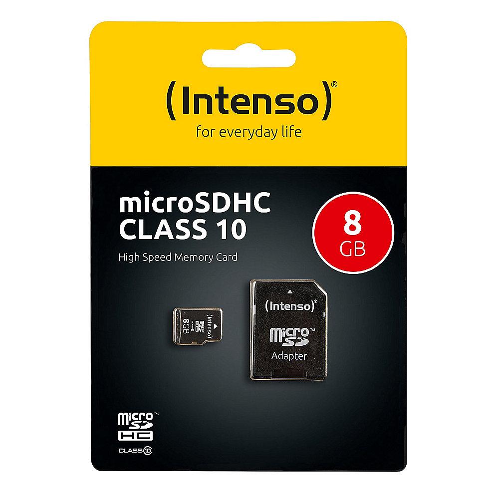 Intenso 8 GB microSDHC Speicherkarte (40 MB/s, Class 10)