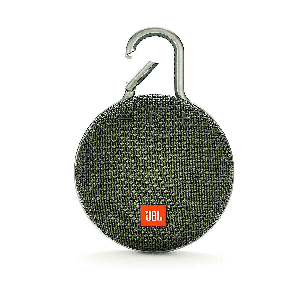 JBL Clip 3 Green Tragbarer Bluetooth-Lautsprecher Grün wasserdicht nach IPX7, JBL, Clip, 3, Green, Tragbarer, Bluetooth-Lautsprecher, Grün, wasserdicht, IPX7