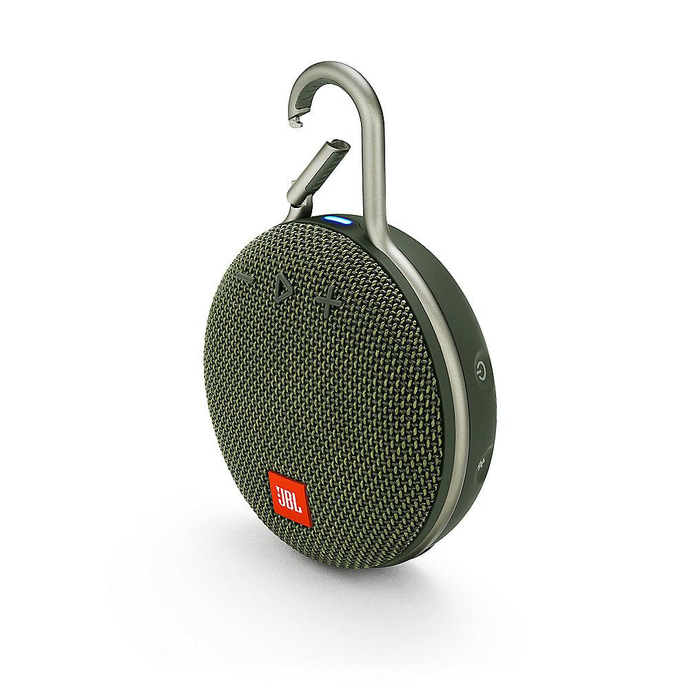 JBL Clip 3 Green Tragbarer Bluetooth-Lautsprecher Grün wasserdicht nach IPX7