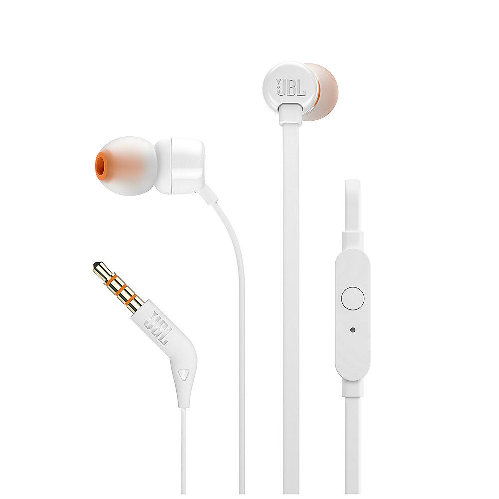 JBL T110 Weiß - In Ear-Kopfhörer mit Mikrofon, JBL, T110, Weiß, Ear-Kopfhörer, Mikrofon