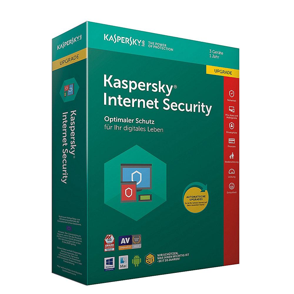 Kaspersky Internet Security 3 Geräte Upgrade (Code in a Box) MiniBox, Kaspersky, Internet, Security, 3, Geräte, Upgrade, Code, a, Box, MiniBox