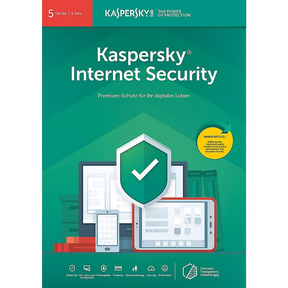 Kaspersky Internet Security 5Geräte 1Jahr Minibox