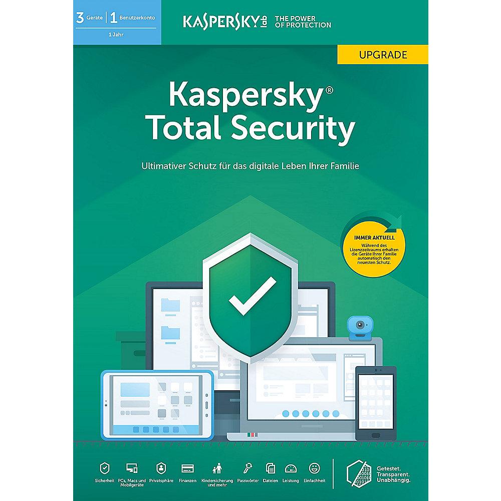 Kaspersky Total Security Upgrade 3Geräte 1Jahr FFP / Produkt Key, Kaspersky, Total, Security, Upgrade, 3Geräte, 1Jahr, FFP, /, Produkt, Key