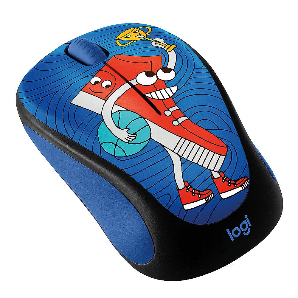 Logitech M238 Kabellose Mobile Maus Doodle Collection SNEAKER HEAD 910-005050