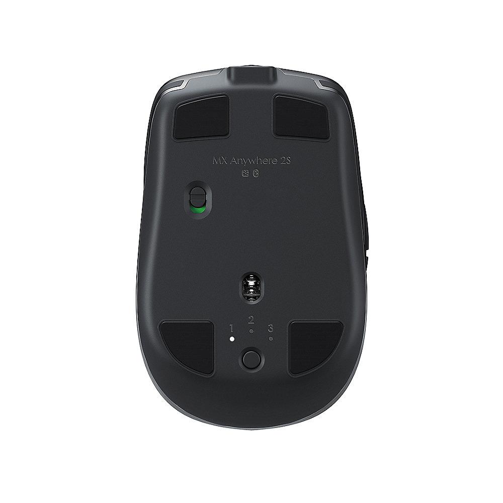 Logitech MX Anywhere 2S Kabellose mobile Maus Bluetooth/Flow Grafit 910-005153