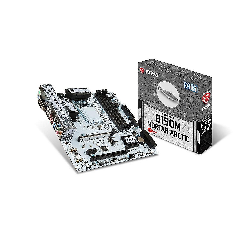 MSI B150M Mortar Arctic USB3.1/HDMI/DVI/M.2 B150 mATX Mainboard Sockel 1151