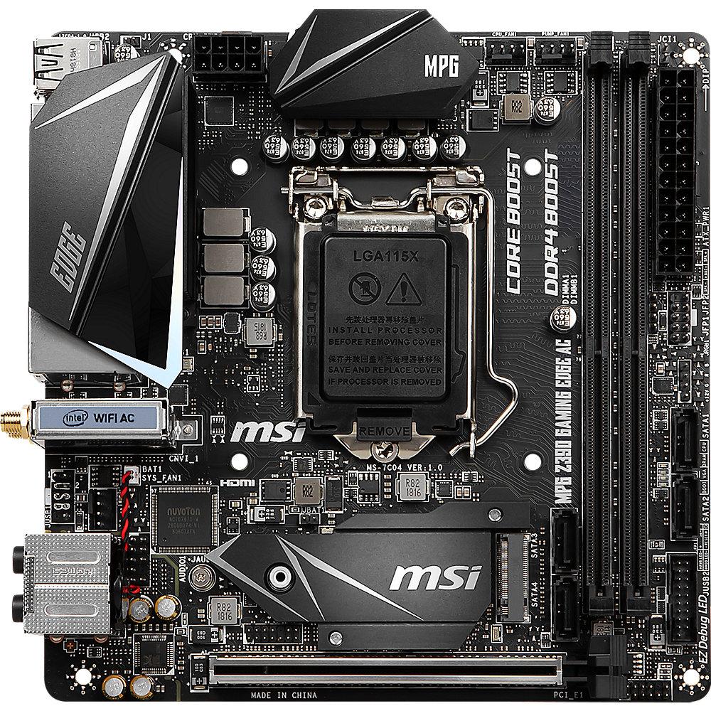 MSI MPG Z390I Gaming Edge AC ITX Mainboard Sockel 1151, MSI, MPG, Z390I, Gaming, Edge, AC, ITX, Mainboard, Sockel, 1151