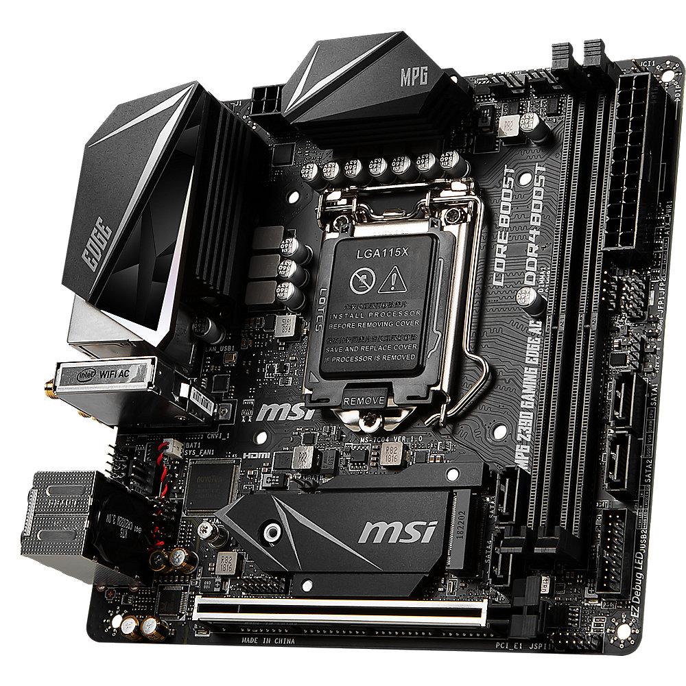 MSI MPG Z390I Gaming Edge AC ITX Mainboard Sockel 1151