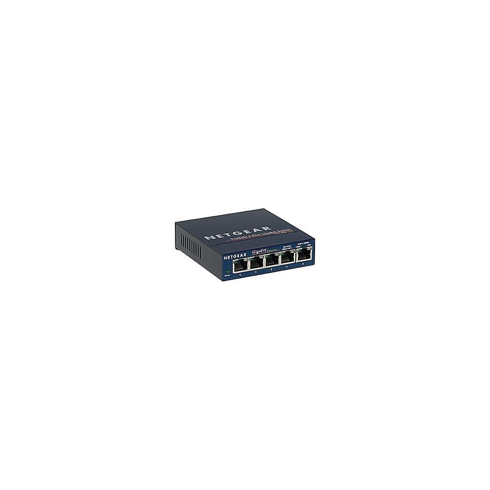 Netgear GS105GE 5 Port Gigabit Switch, Netgear, GS105GE, 5, Port, Gigabit, Switch