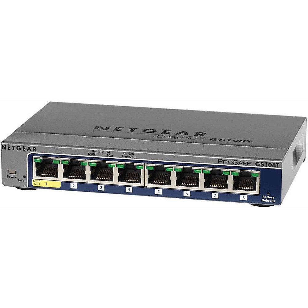 Netgear GS108Tv2 8 Port Gigabit Ethernet Smart Switch