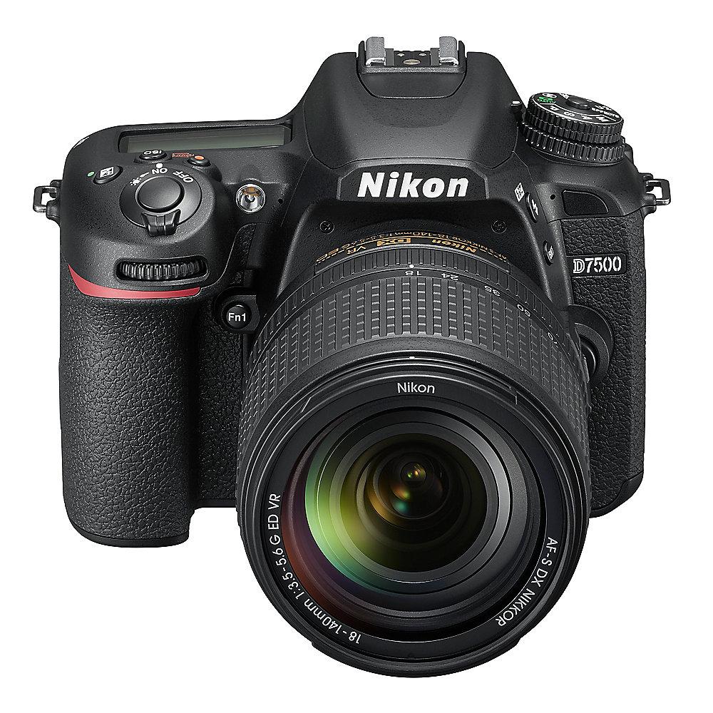 Nikon D7500 Kit AF-S DX 18-140mm f/3.5-5.6 VR Spiegelreflexkamera, Nikon, D7500, Kit, AF-S, DX, 18-140mm, f/3.5-5.6, VR, Spiegelreflexkamera