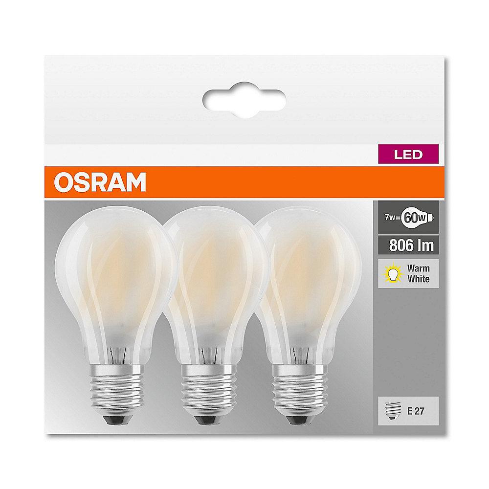 Osram LED Retro Classic A60 Birne 7W (60W) matt E27 warmweiß 3er-Pack, Osram, LED, Retro, Classic, A60, Birne, 7W, 60W, matt, E27, warmweiß, 3er-Pack