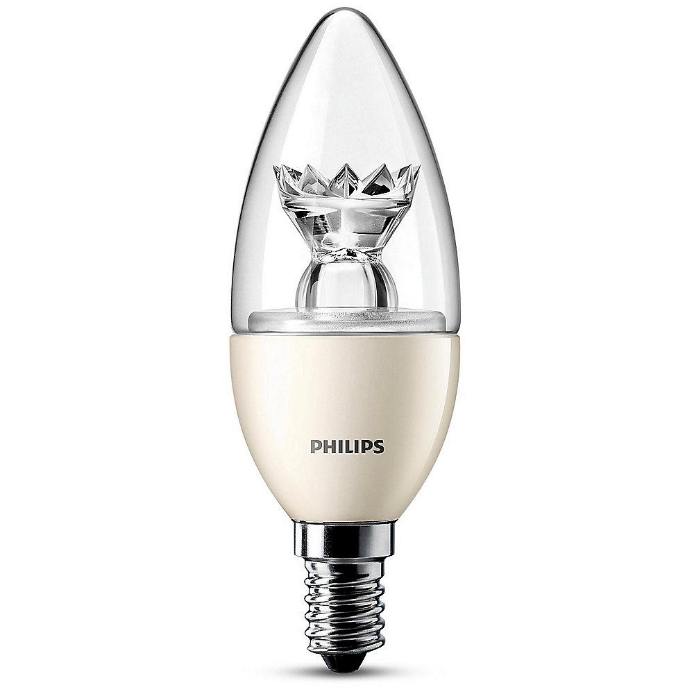 Philips LED-Kerze 6W (40W) E14 klar warmweiß dimmbar, Philips, LED-Kerze, 6W, 40W, E14, klar, warmweiß, dimmbar