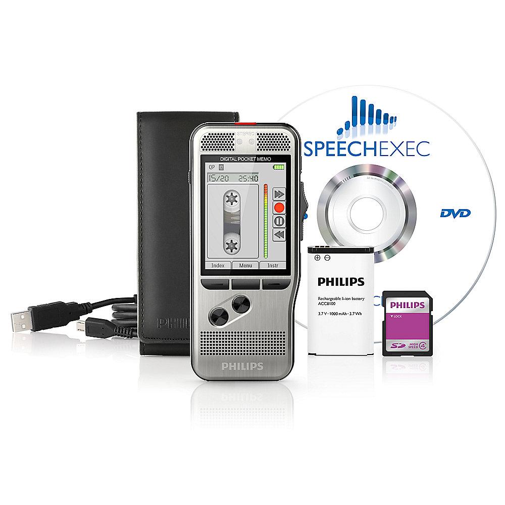 Philips Pocket Memo DPM7200 Digitales Diktiergerät mit 2Mic-Stereoaufnahme