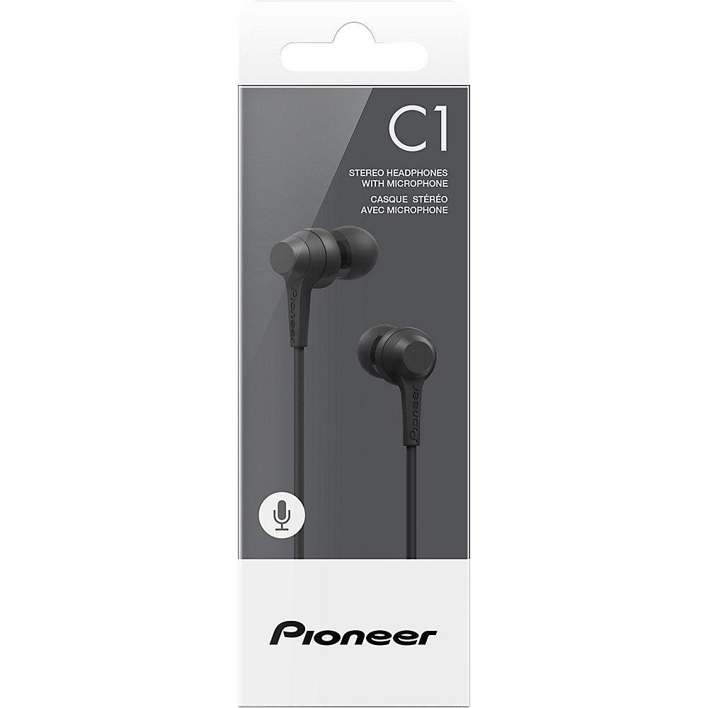 Pioneer SE-C1T(B) In-Ear Kopfhörer mit Mikrofon schwarz, Pioneer, SE-C1T, B, In-Ear, Kopfhörer, Mikrofon, schwarz