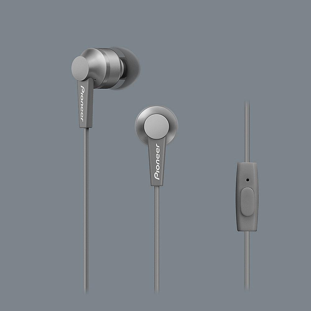 Pioneer SE-C3T-H In-Ear Kopfhörer Aluminium Designe ultra leicht grau, Pioneer, SE-C3T-H, In-Ear, Kopfhörer, Aluminium, Designe, ultra, leicht, grau