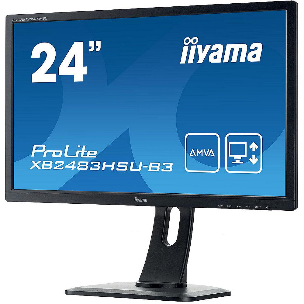 Projekt:iiyama ProLite XB2483HSU-B3 60,5cm (23,8") 16:9 FullHD VGA/DP/HDMI