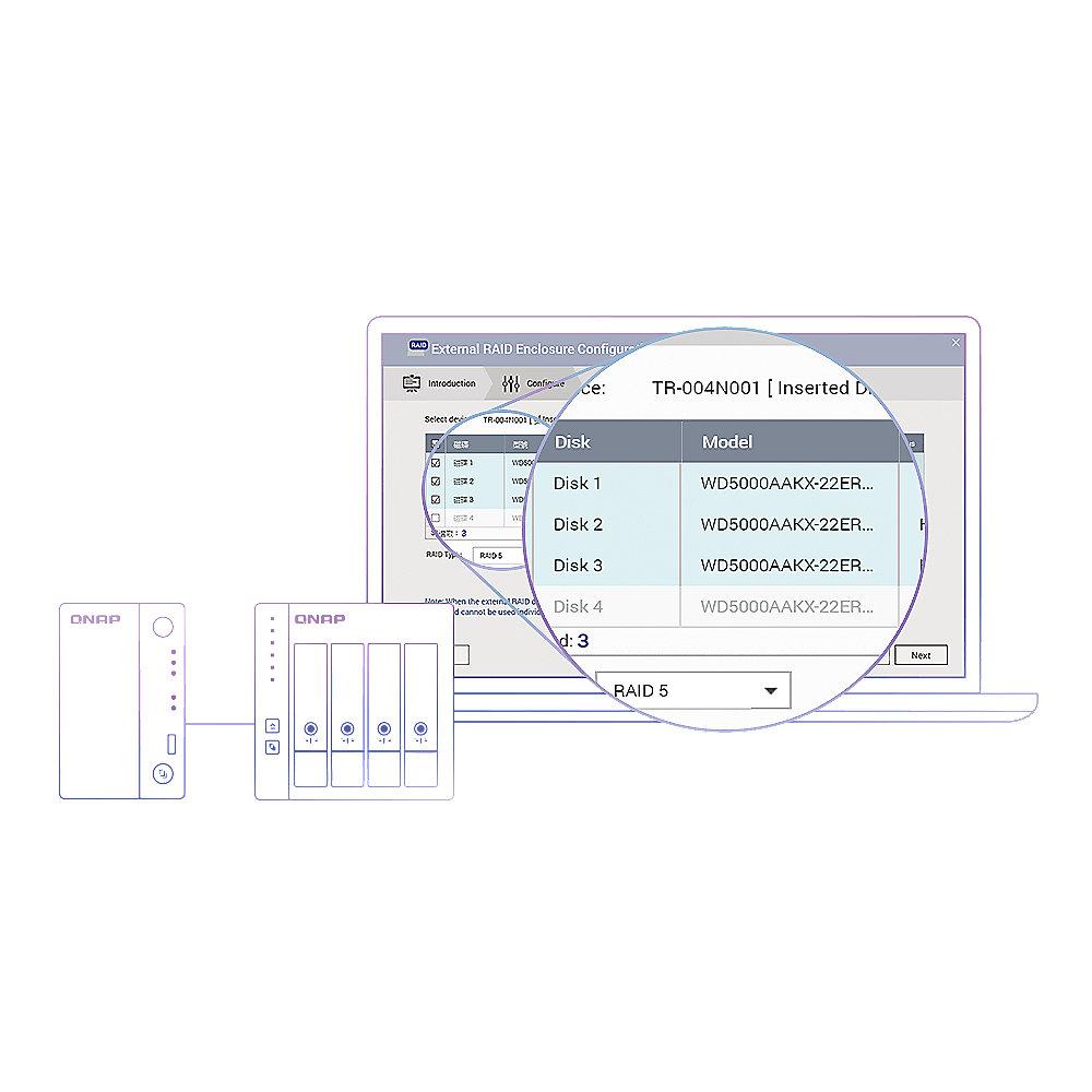 QNAP TR-004 Erweiterungsgehäuse 4-Bay