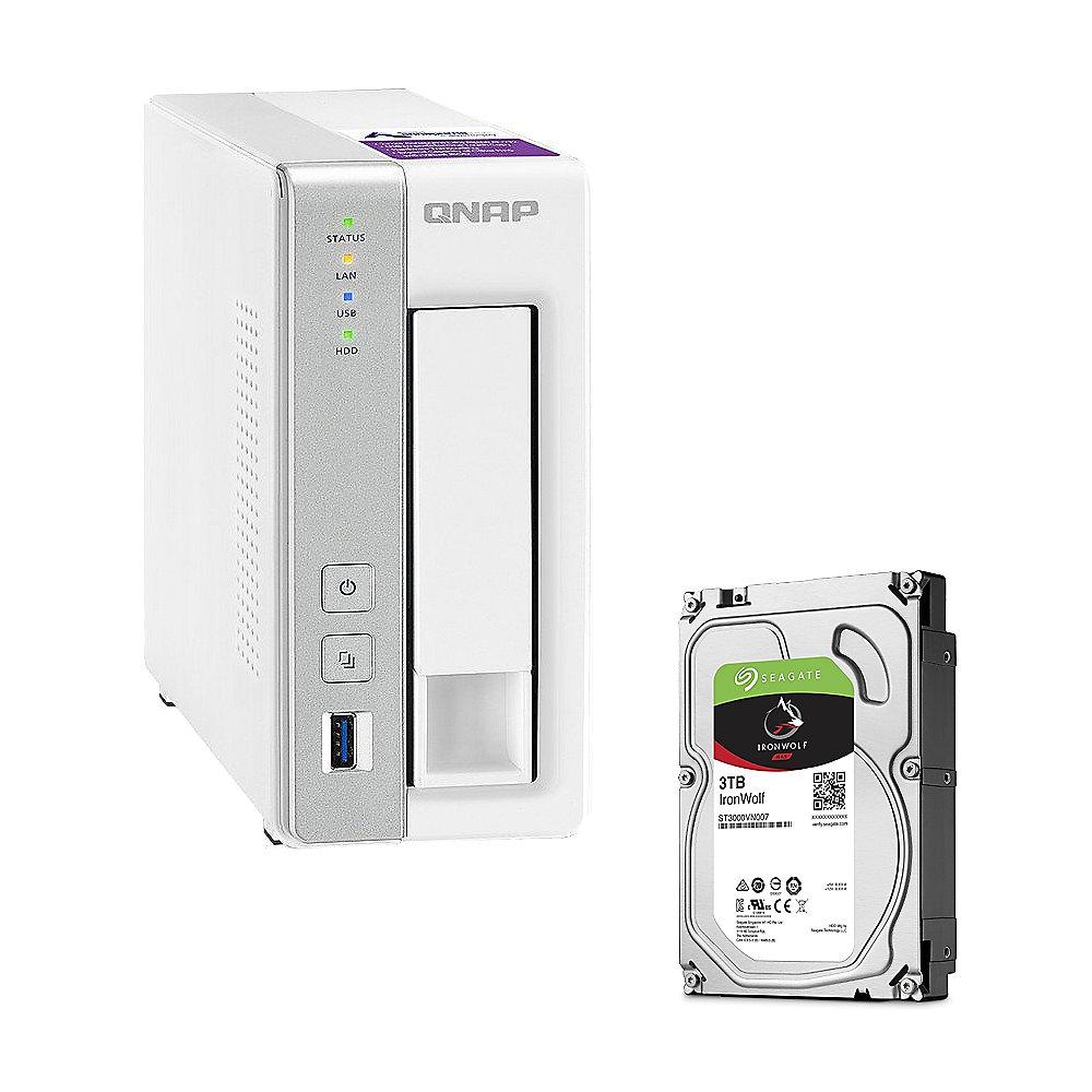 QNAP TS-131P NAS System 1-Bay 3TB inkl. 1x 3TB Seagate ST3000VN007, QNAP, TS-131P, NAS, System, 1-Bay, 3TB, inkl., 1x, 3TB, Seagate, ST3000VN007