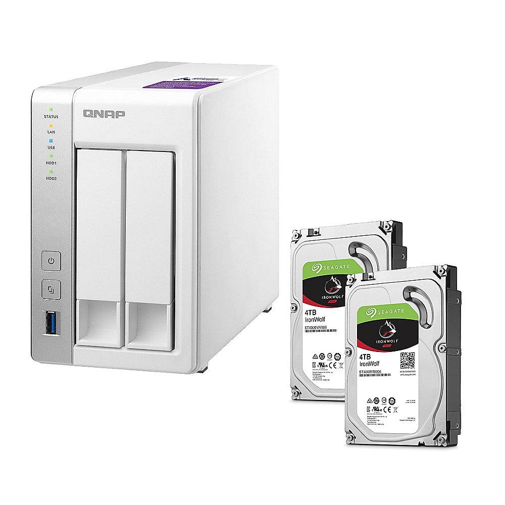 QNAP TS-231P NAS System 2-Bay 8TB inkl. 2x 4TB Seagate ST4000VN008, QNAP, TS-231P, NAS, System, 2-Bay, 8TB, inkl., 2x, 4TB, Seagate, ST4000VN008