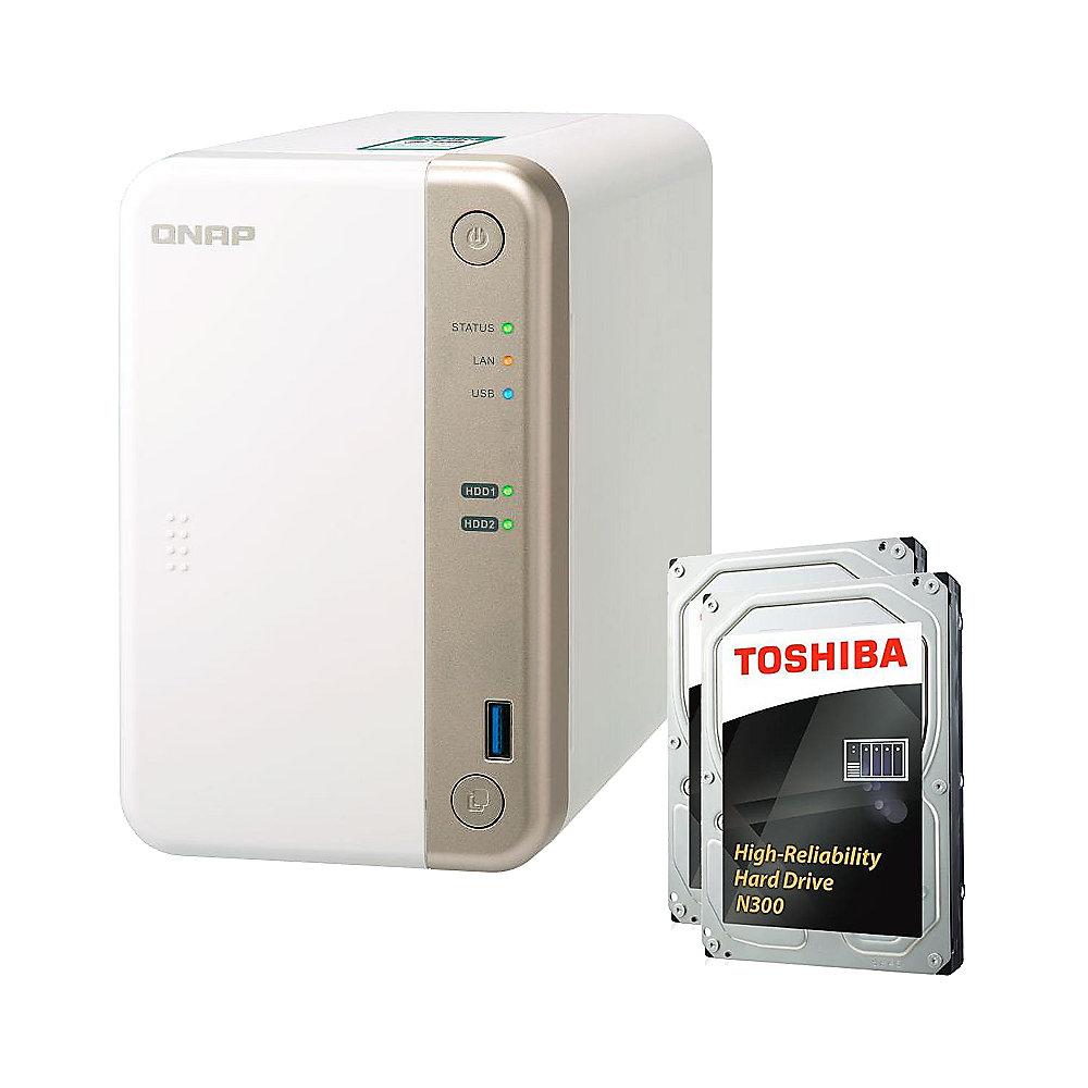 QNAP TS-251B-2G NAS System 2-Bay 16TB inkl. 2x 8TB Toshiba HDWN180UZSVA, QNAP, TS-251B-2G, NAS, System, 2-Bay, 16TB, inkl., 2x, 8TB, Toshiba, HDWN180UZSVA