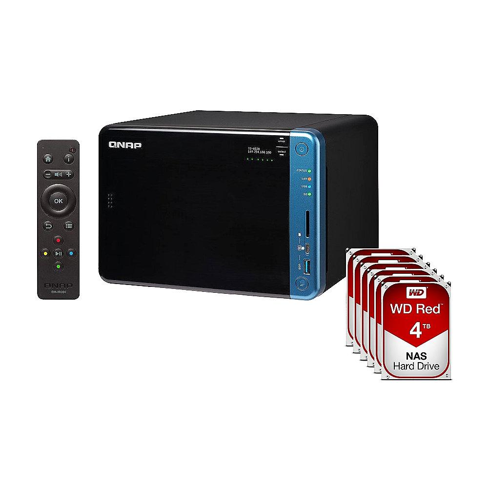 QNAP TS-653B-8G NAS System 6-Bay 24TB inkl. 6x 4TB WD RED WD40EFRX, QNAP, TS-653B-8G, NAS, System, 6-Bay, 24TB, inkl., 6x, 4TB, WD, RED, WD40EFRX