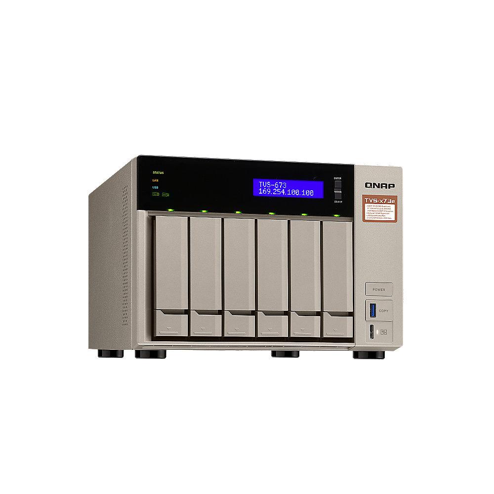 QNAP TVS-673e-4G NAS System 6-Bay, QNAP, TVS-673e-4G, NAS, System, 6-Bay