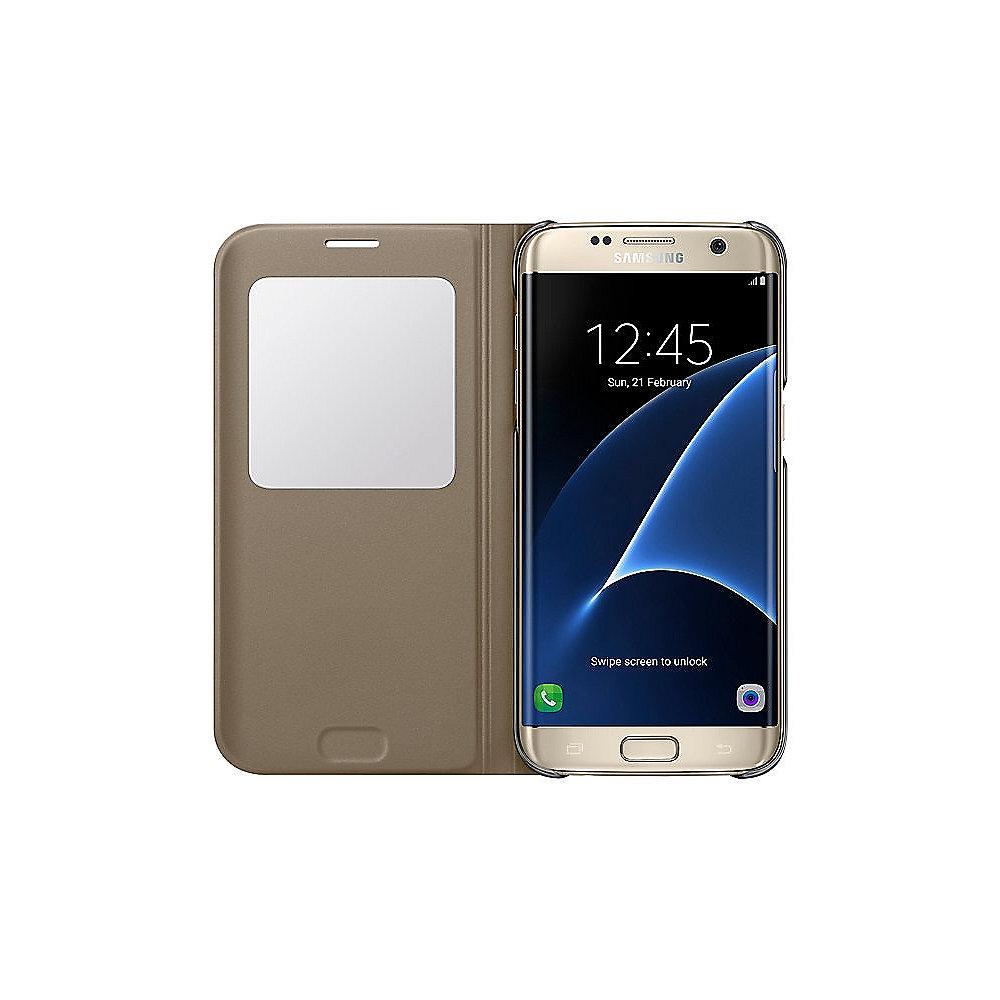 Samsung EF-CG935PF S-View Cover für Galaxy S7 edge gold