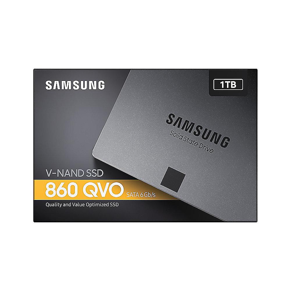 Samsung SSD 860 QVO Series 1TB 2.5zoll MLC V-NAND SATA600, Samsung, SSD, 860, QVO, Series, 1TB, 2.5zoll, MLC, V-NAND, SATA600