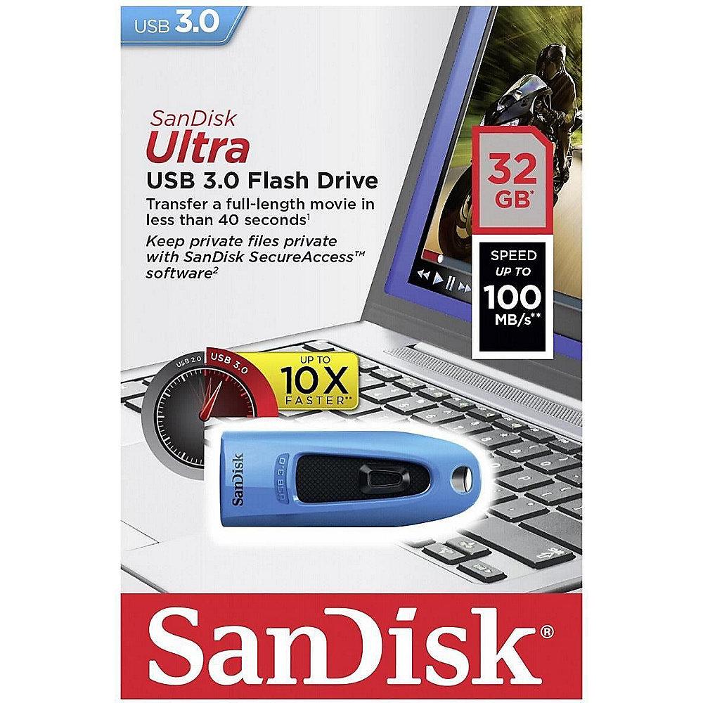 SanDisk Ultra 32GB BLUE USB 3.0 Stick blau