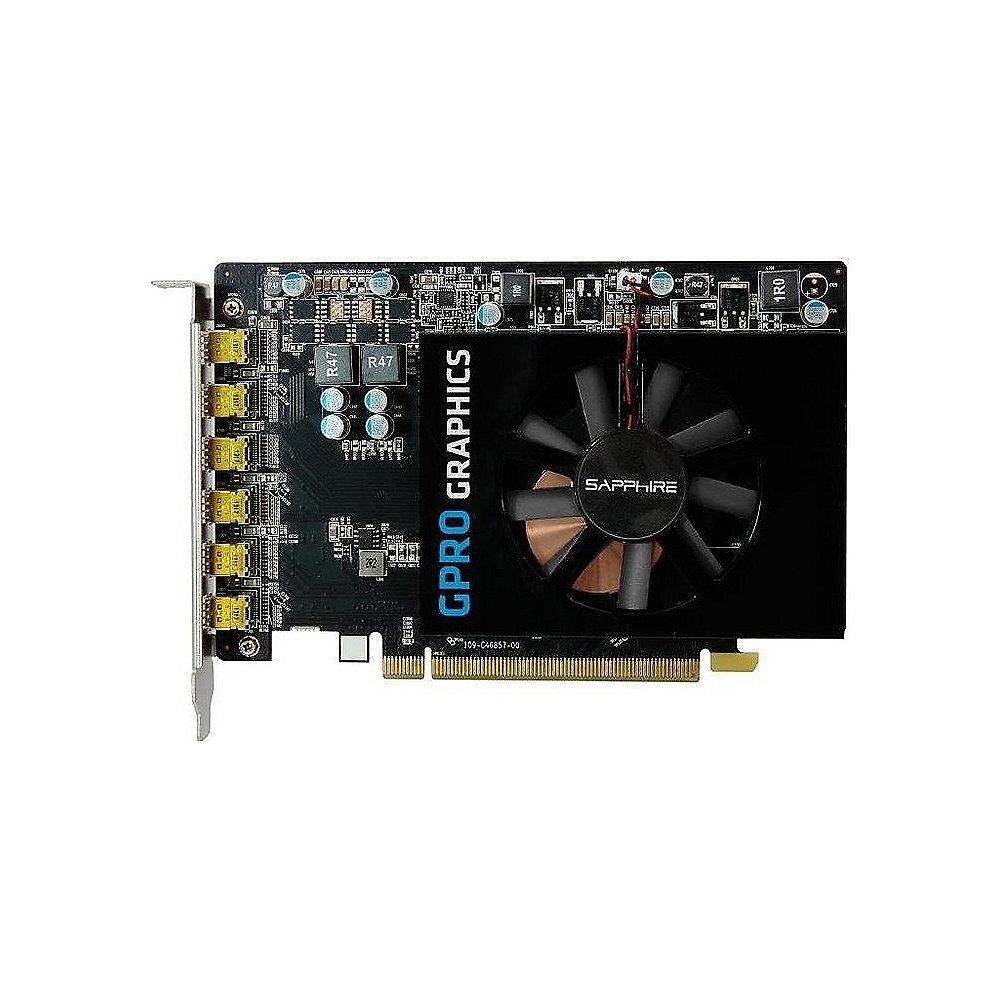 Sapphire AMD GPro 6200 4GB GDDR5 6x MiniDP Grafikkarte (Brown Box), Sapphire, AMD, GPro, 6200, 4GB, GDDR5, 6x, MiniDP, Grafikkarte, Brown, Box,
