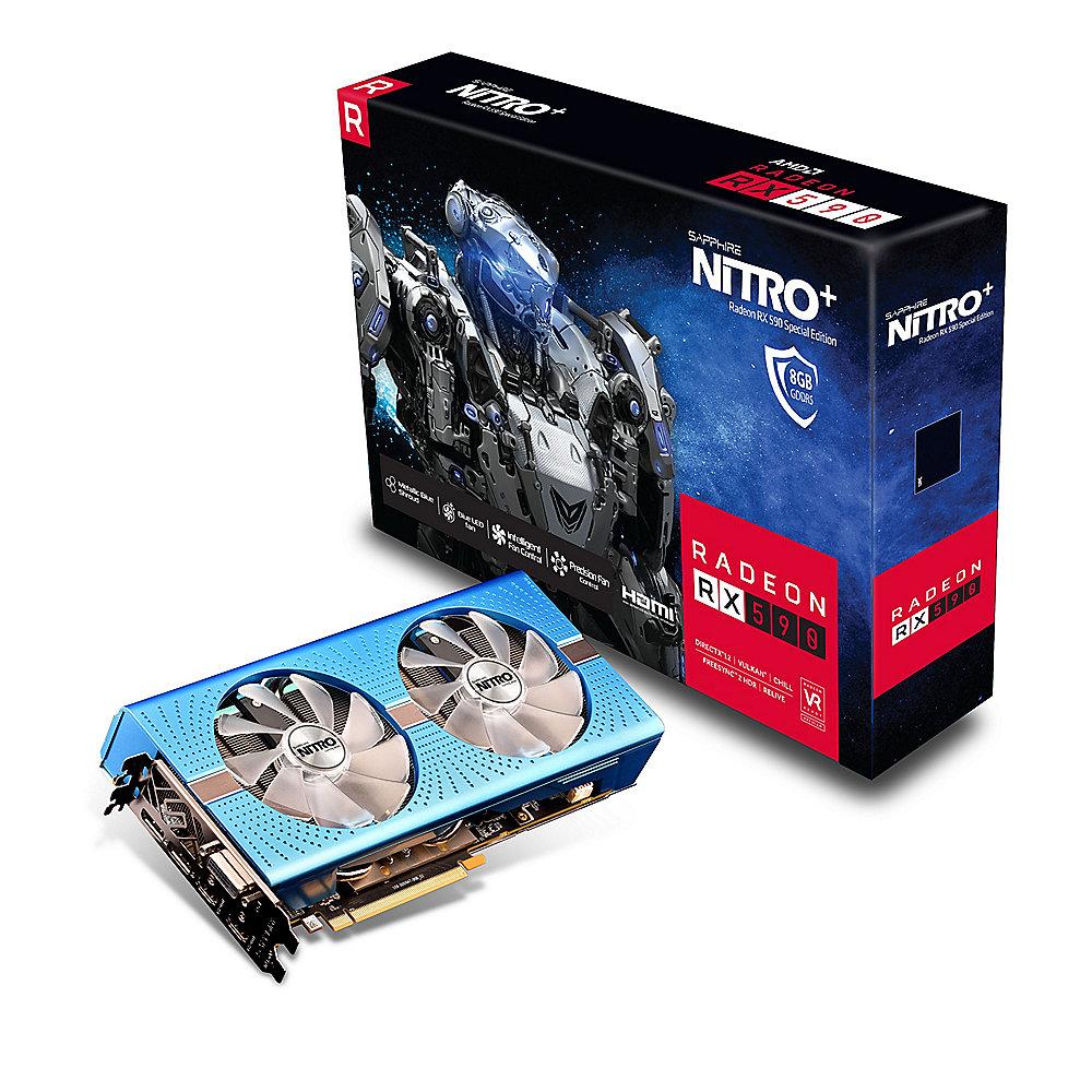 Sapphire AMD Radeon RX 590 Nitro  SE OC 8GB Grafikkarte 2xHDMI/2xDP/DVI-D