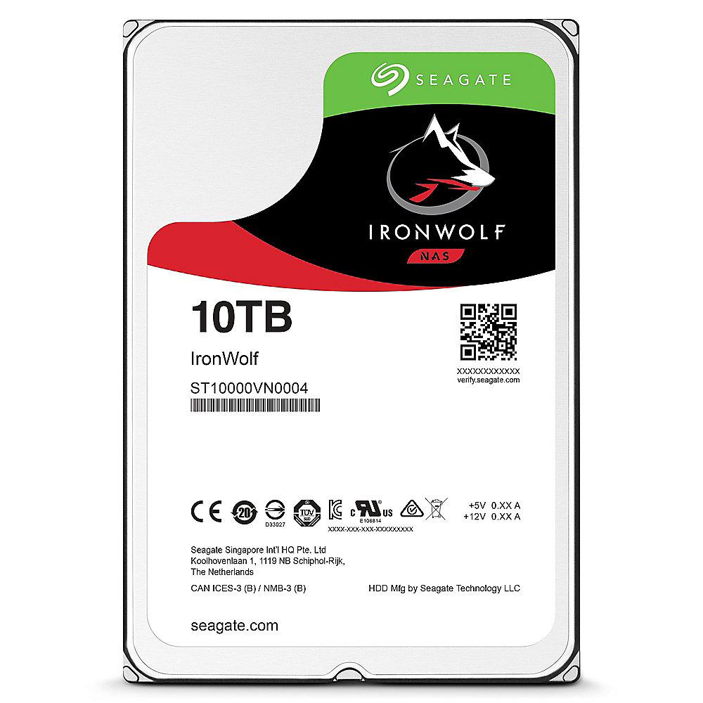 Seagate IronWolf NAS HDD ST10000VN0004 - 10TB 3.5zoll SATA600   2 Jahre Rescue