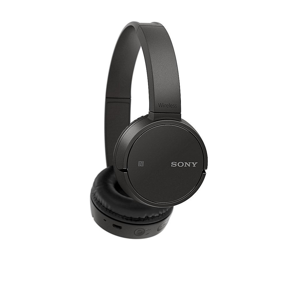 Sony WH-CH500B On Ear Kopfhörer kabellos mit BT, NFC und Voice Assistent schwarz
