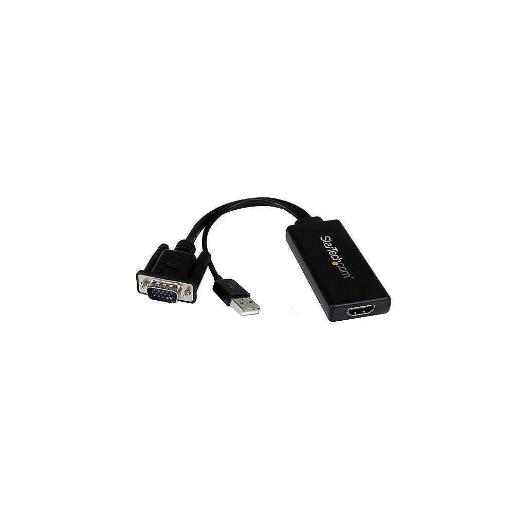 Startech VGA zu HDMI Adapter mit USB Audio/Strom St./Bu. schwarz, Startech, VGA, HDMI, Adapter, USB, Audio/Strom, St./Bu., schwarz