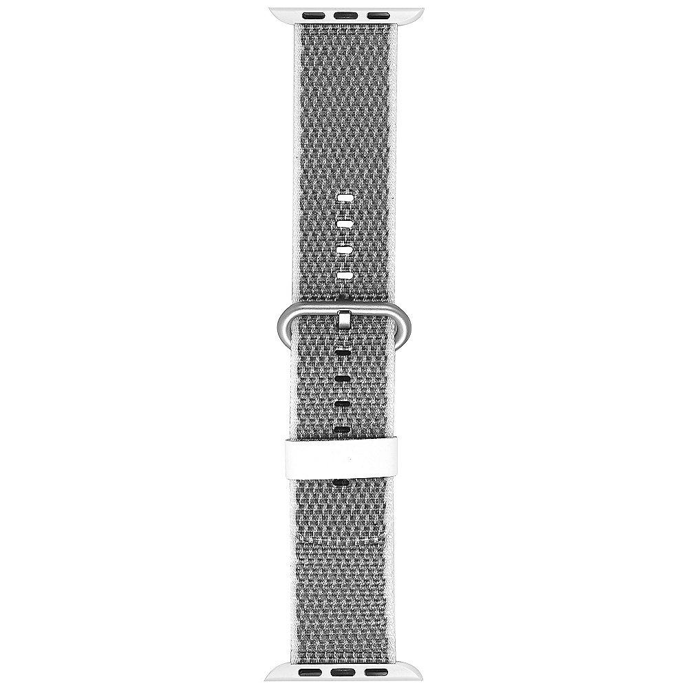 StilGut Nylon Armband für Apple Watch Serie 1-4 42mm grau/weiß, StilGut, Nylon, Armband, Apple, Watch, Serie, 1-4, 42mm, grau/weiß