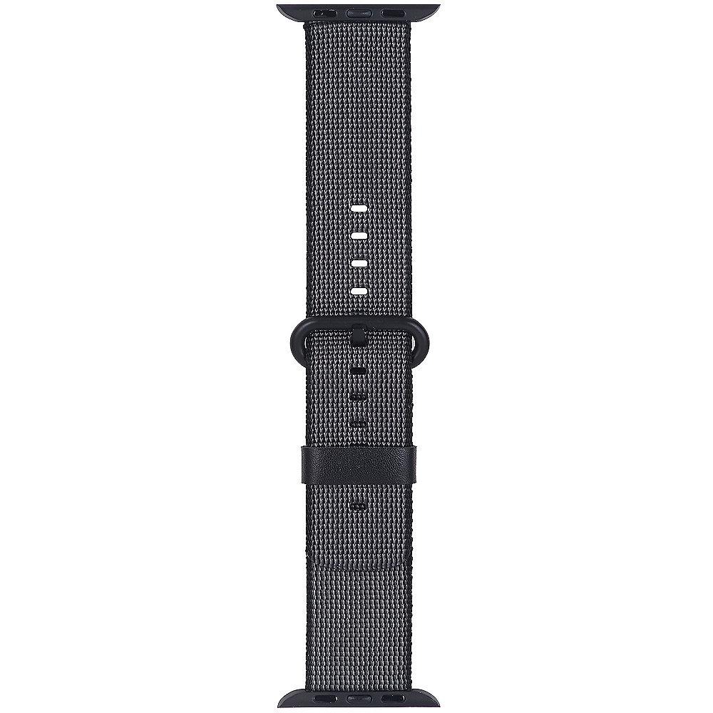 StilGut Nylon Armband für Apple Watch Serie 1-4 42mm schwarz