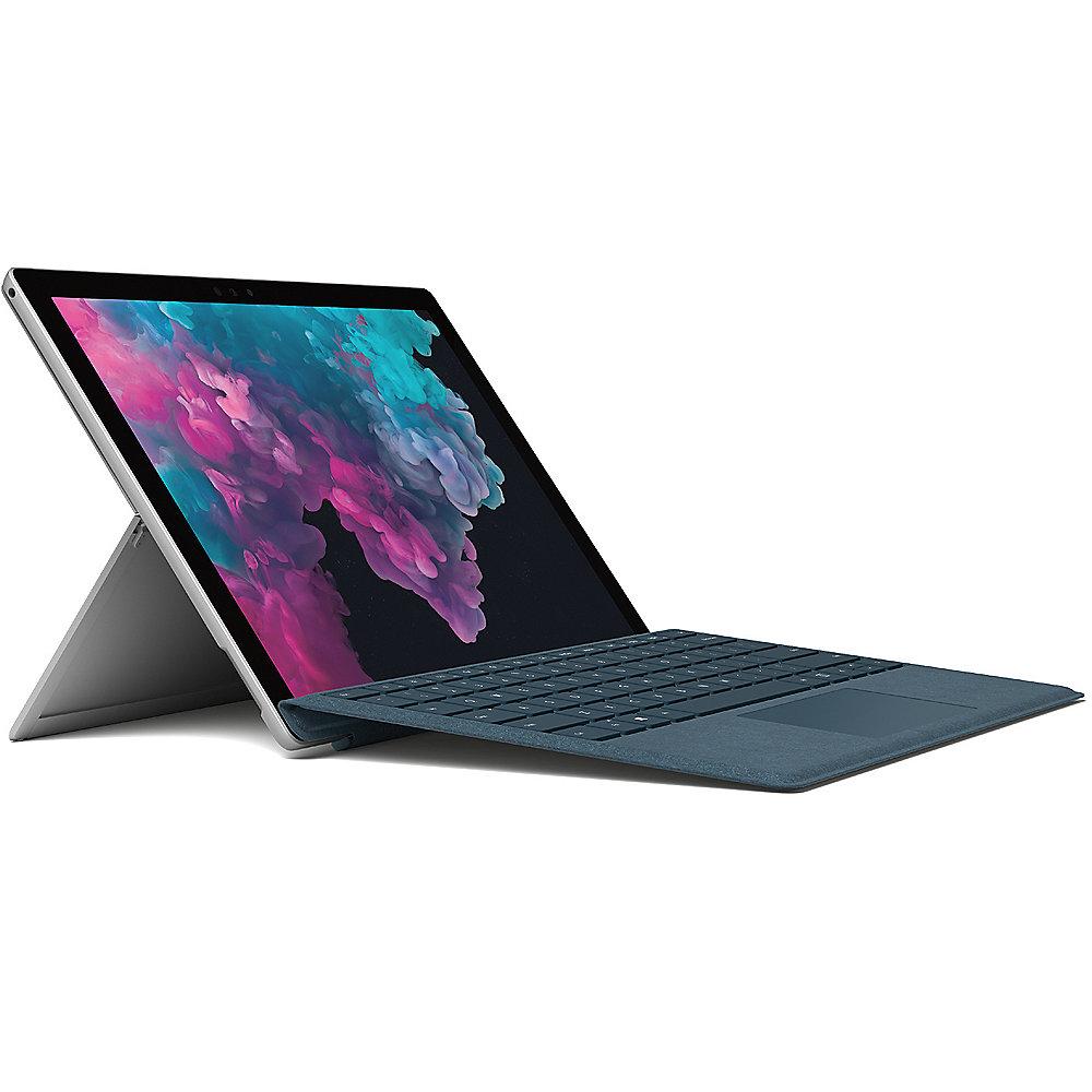 Surface Pro 6 12,3" QHD Platin i7 8GB/256GB SSD Win10 KJU-00003   TC Blau