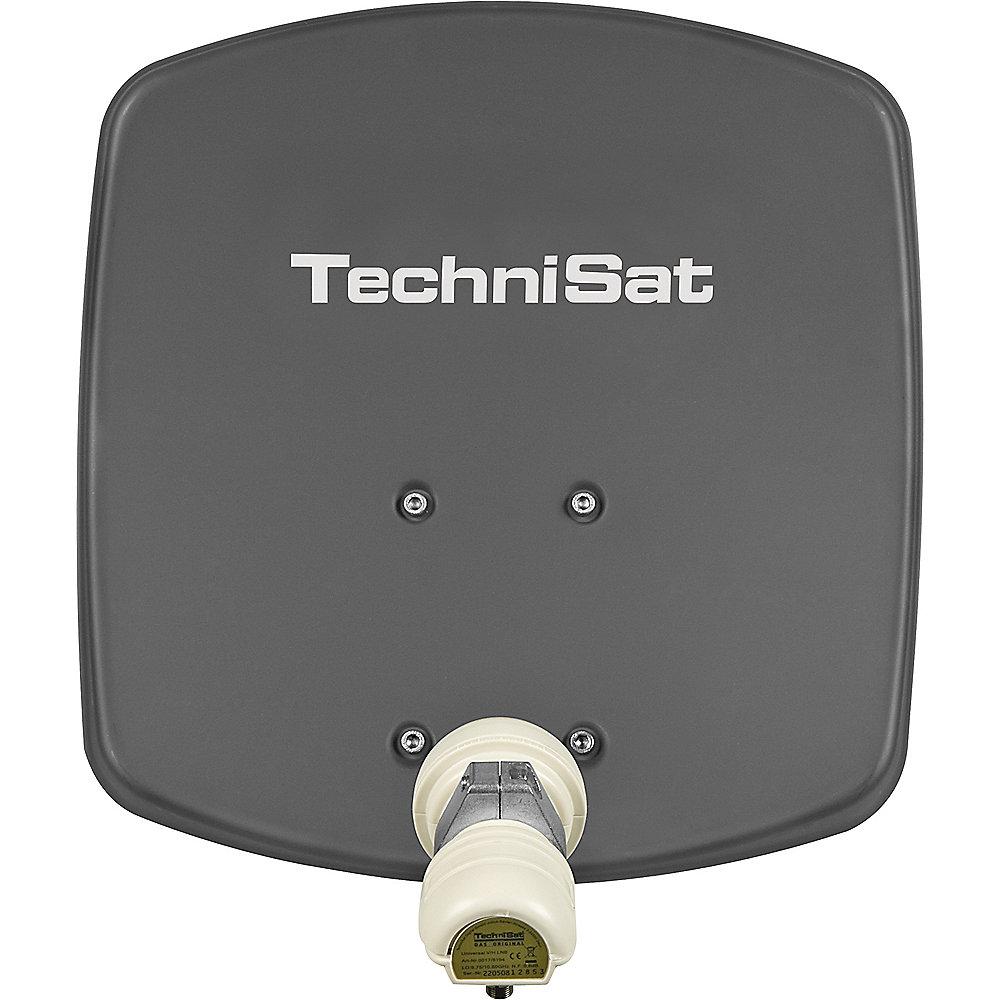 TechniSat DigiDish 33 mit Universal-Twin-LNB, grau, TechniSat, DigiDish, 33, Universal-Twin-LNB, grau