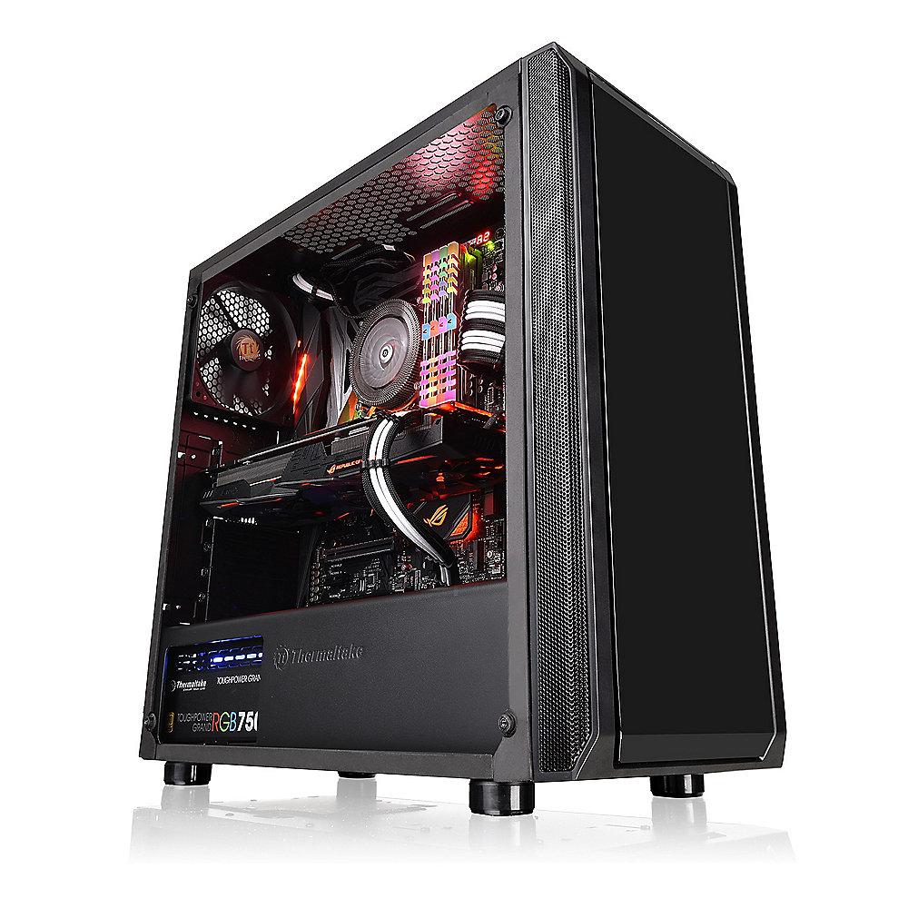 Thermaltake Versa J23 TG Midi-Tower ATX Gehäuse schwarz, mit Sichtfenster (o.NT)