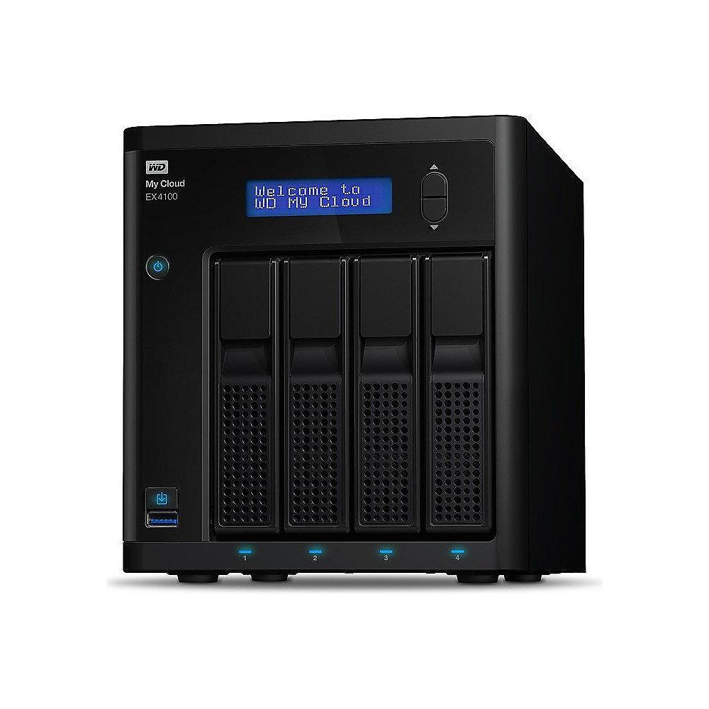 WD My Cloud EX4100 NAS System 4-Bay 16TB (4x4TB) WDBWZE0160KBK-EESN