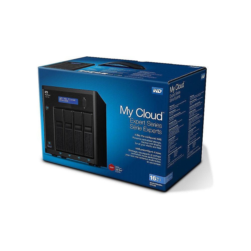 WD My Cloud EX4100 NAS System 4-Bay 16TB (4x4TB) WDBWZE0160KBK-EESN